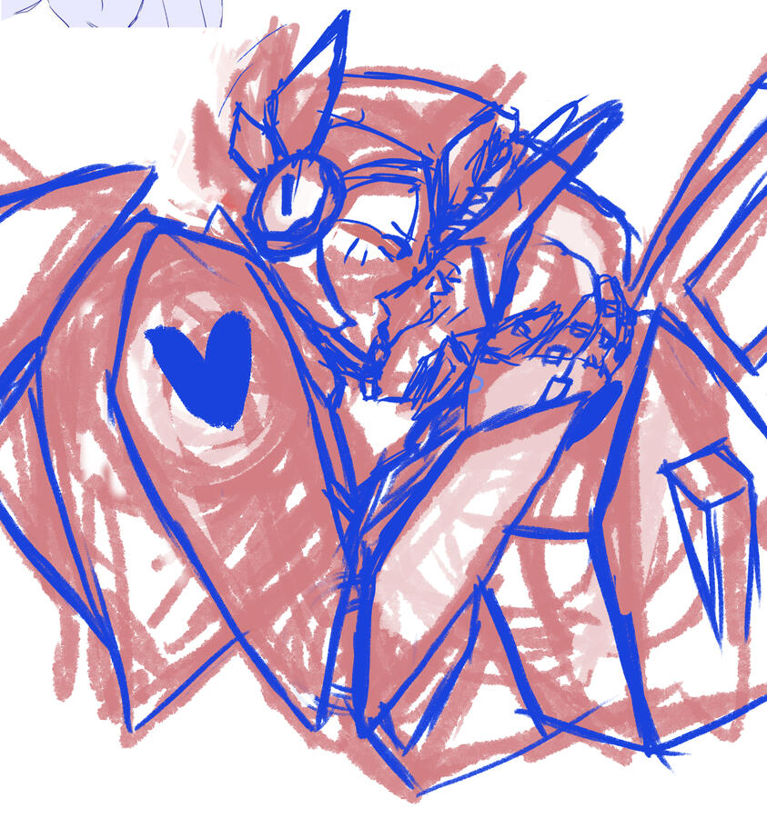 Sketch fanart of one of the tokidoki mermicuno