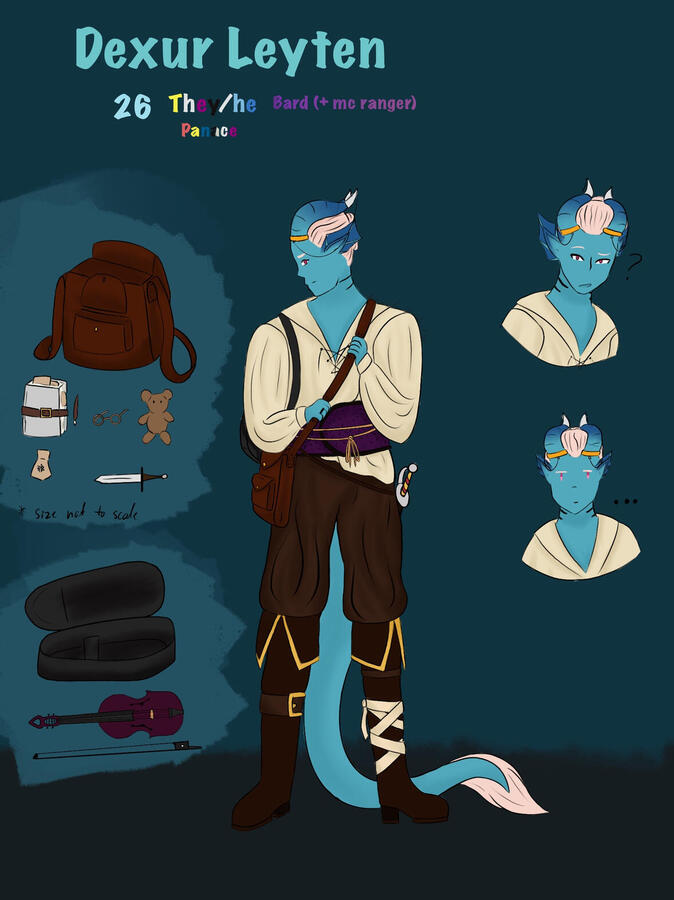 Character sheet of Dexur Leyten